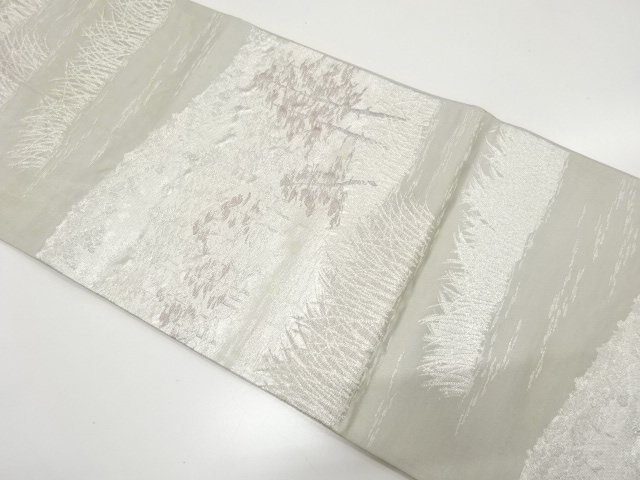 JAPANESE KIMONO / ANTIQUE FUKURO OBI / WOVEN PLANTS